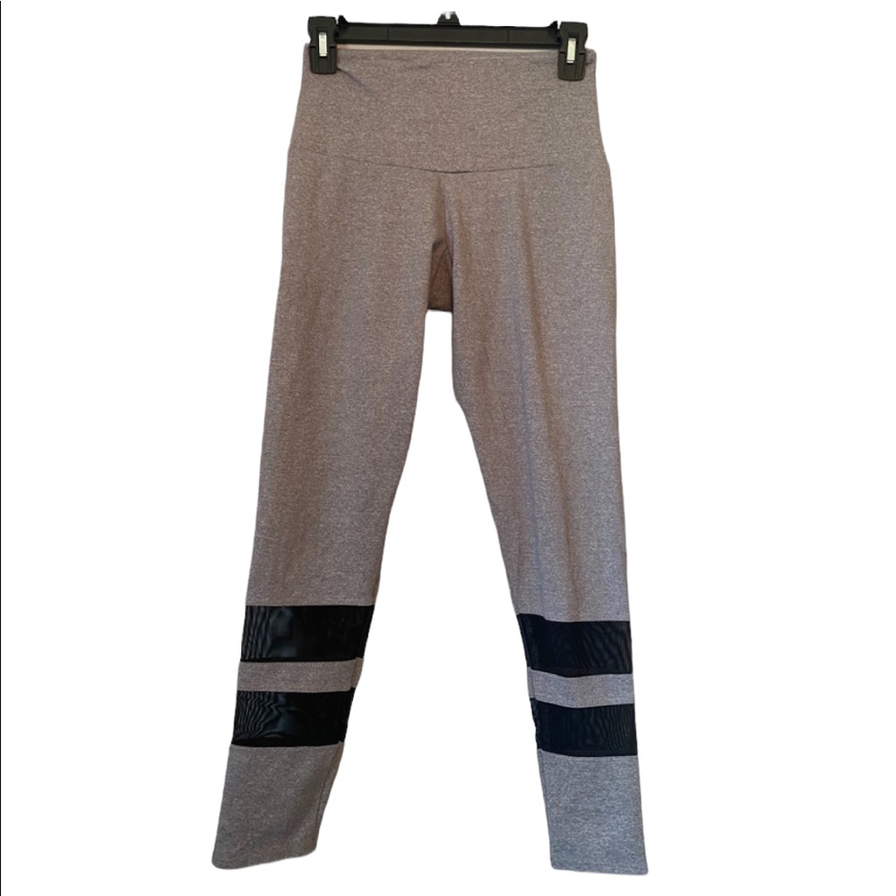 Onzie Gray and Black Mesh Leggings